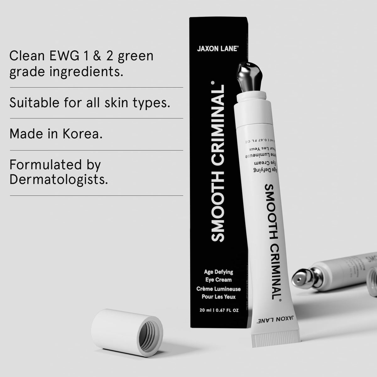 JAXON LANE squalane beta-glucan vitamin E hydrating eye area.