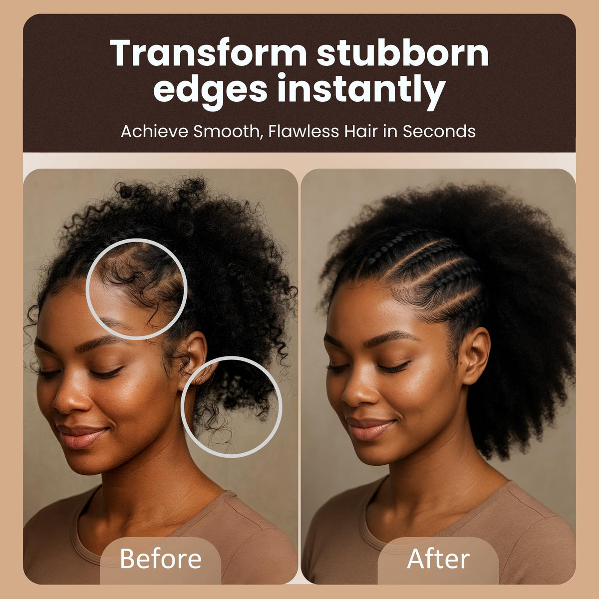 Jaycee Naturals Slick Me Edge Control on braids or locs for a neat, flake-free finish.