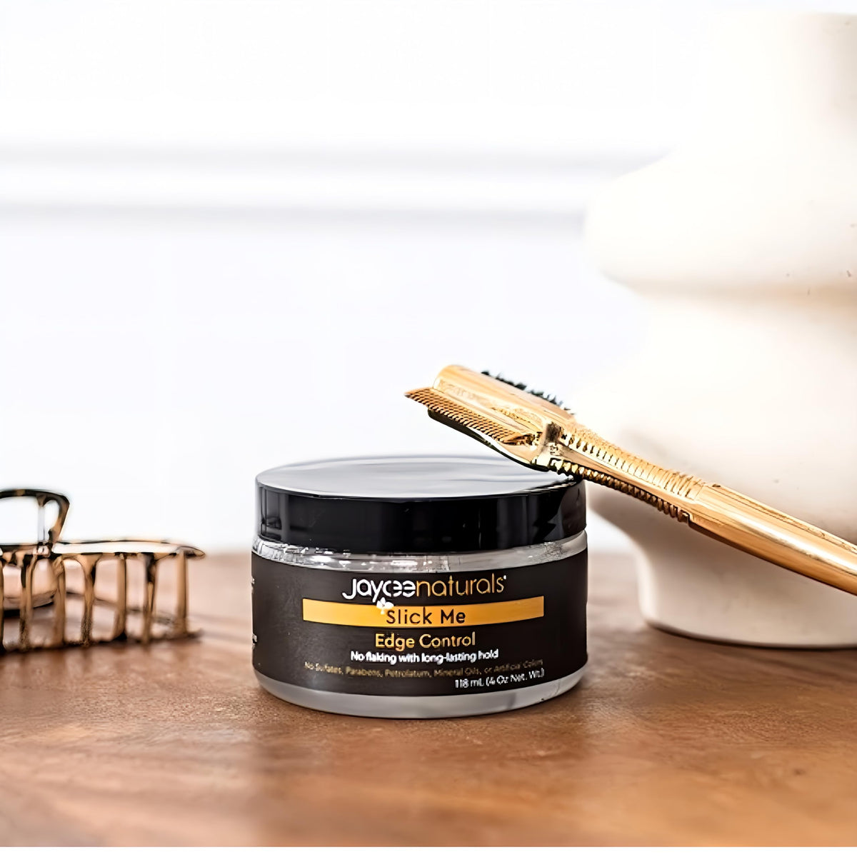 Jaycee Naturals Slick Me Edge Control comes in a 4 oz bottle.