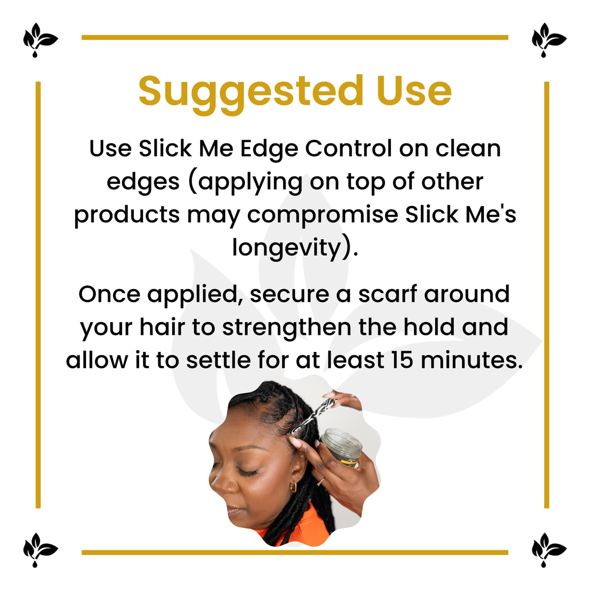 Jaycee Naturals Slick Me Edge Control wash-out shown rinsing clean from hair.