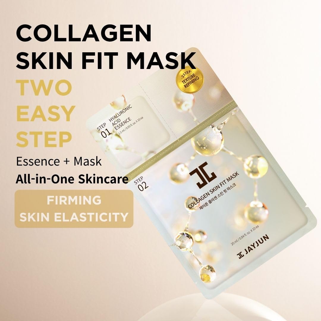 JAYJUN Collagen Skin Fit Mask Step 2 marine collagen sheet for revitalized skin.