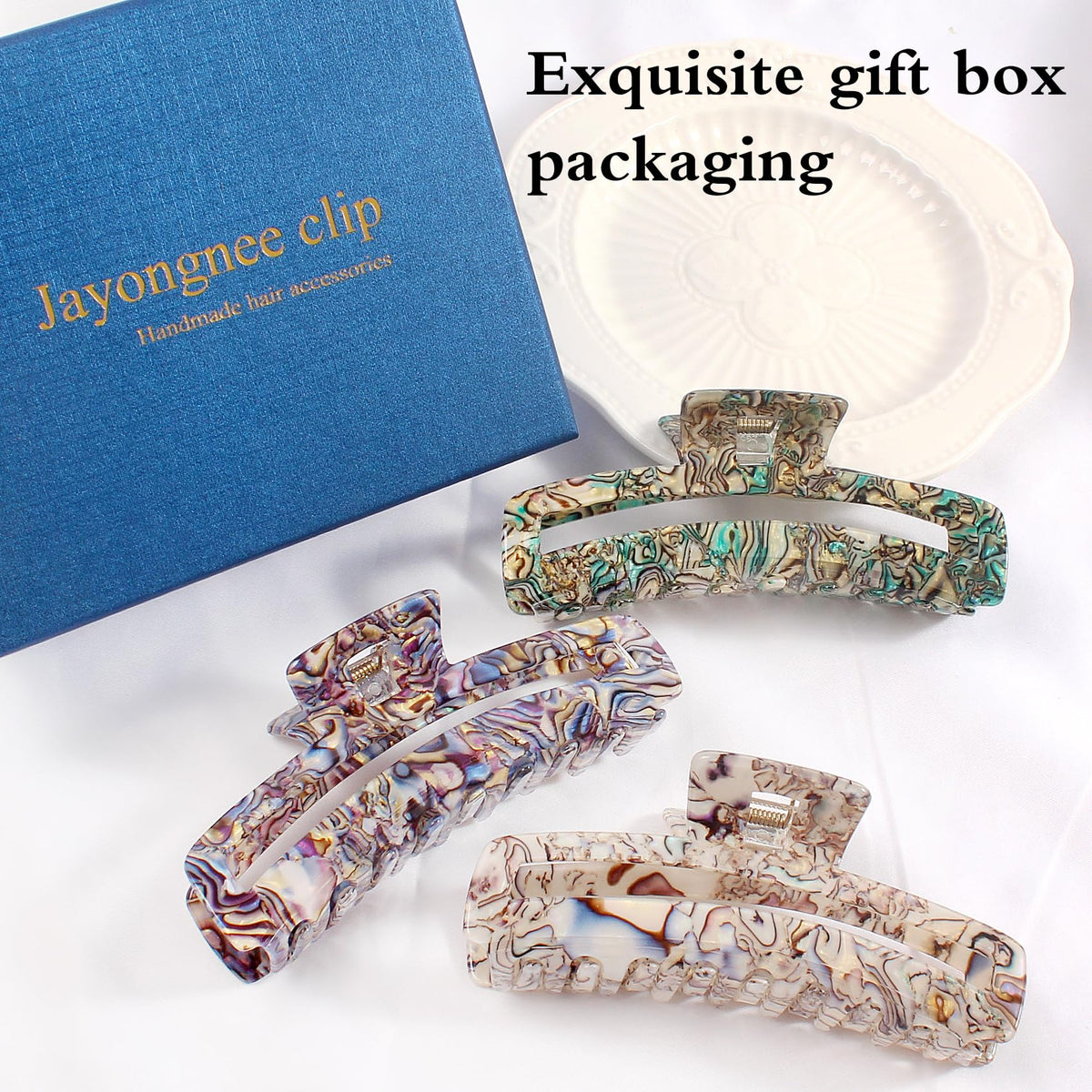 Durable acetate material of Jayongnee clip ensures long-lasting use.