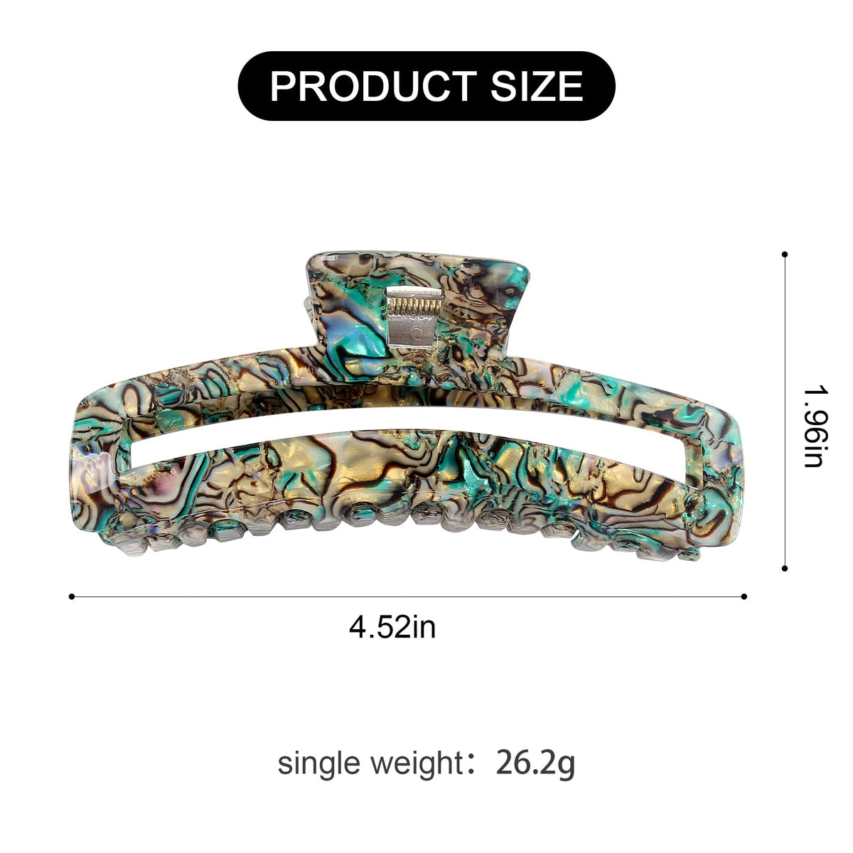 Jayongnee clip shows non-slip teeth for a firm daily grip.