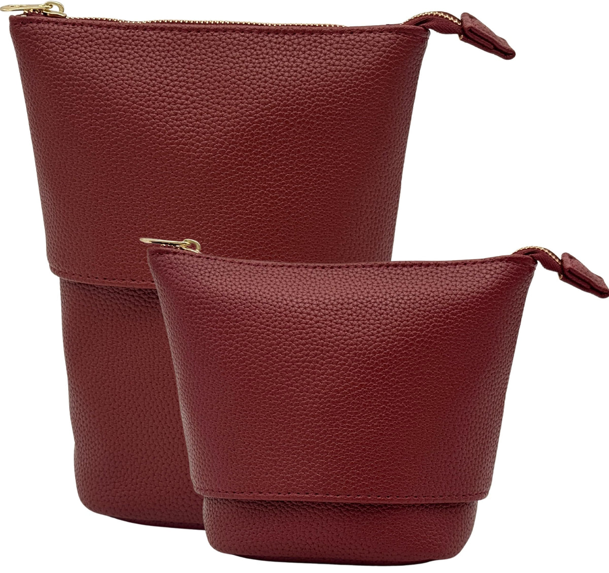 JAZD travel makeup brush bag standup demonstrates compact, organized packing for on-the-go use.