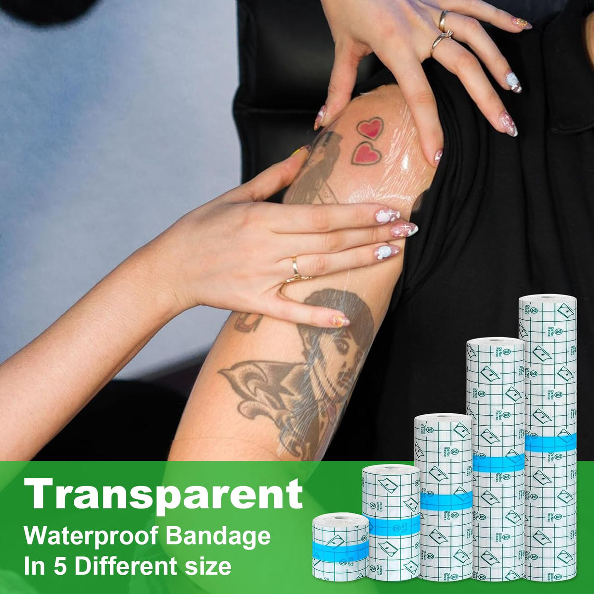 Jconly breathable tattoo bandage allows oxygen while guarding the wound