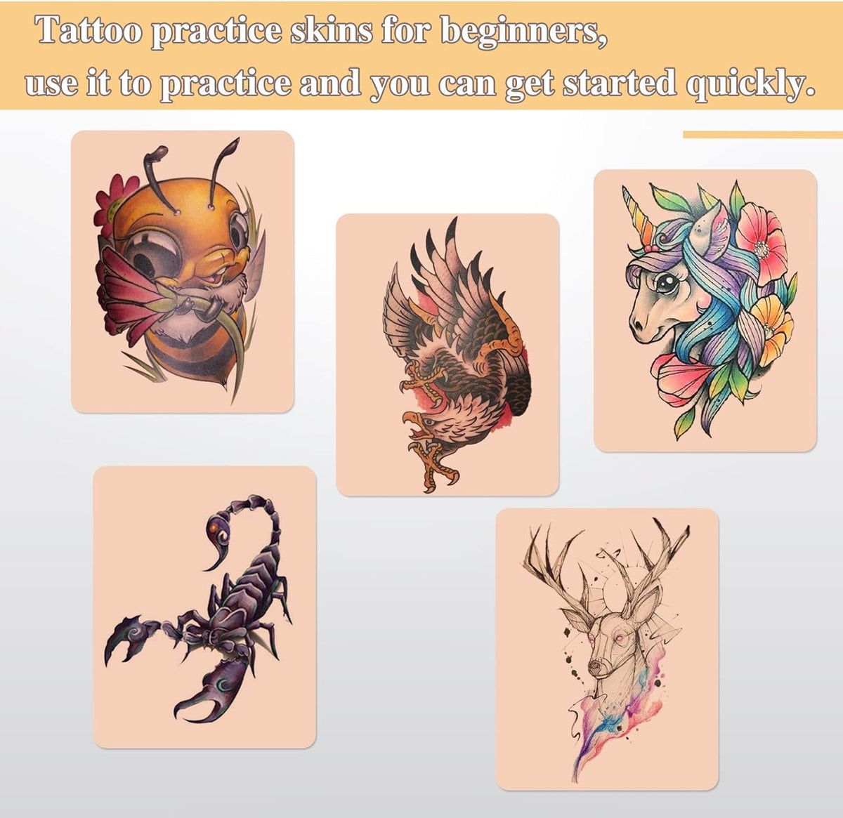 Jconly silicone skin elastic texture demonstrates flexible movement during tattoo practice