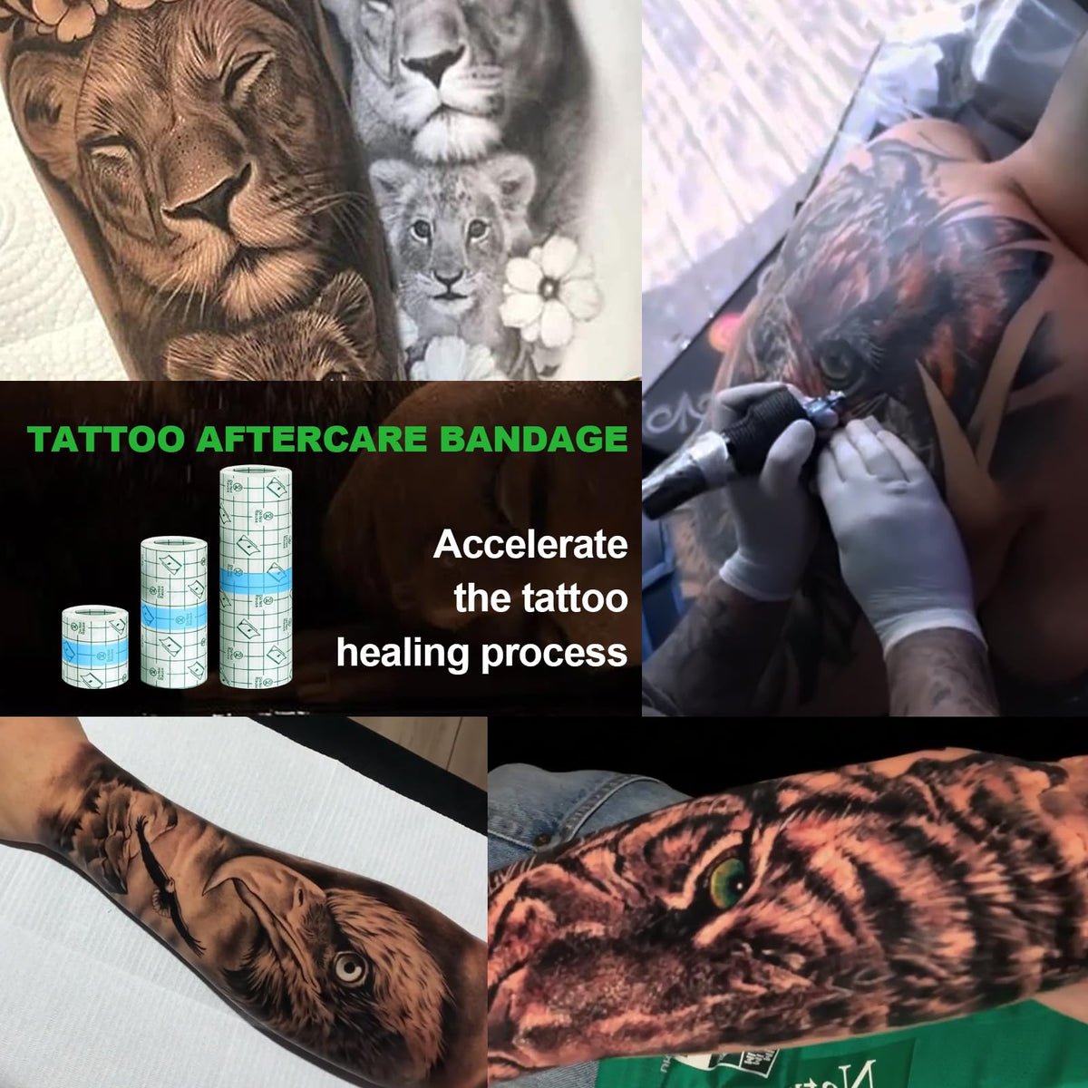Jconly multi-size rolls cover any tattoo, from lines to sleeves