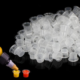 Jconly tattoo ink caps packaging front highlighting hygienic pre-sanitized cups for studios.