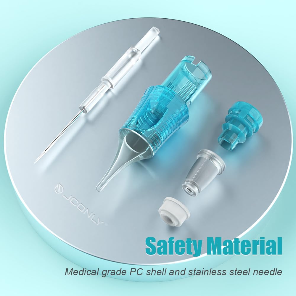 Close-up of 1203RLL needle tip for precise line work by JCONLY Vetar