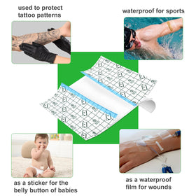 Jconly waterproof tattoo film overlay protecting fresh ink while showering