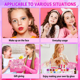 Jcoos butterfly stickers make playful decoration on lip gloss tubes.