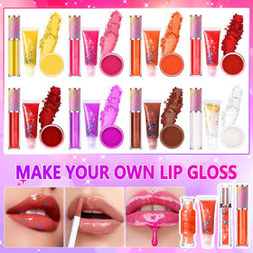 Jcoos glitter pieces add sparkling accents for festive lip looks.