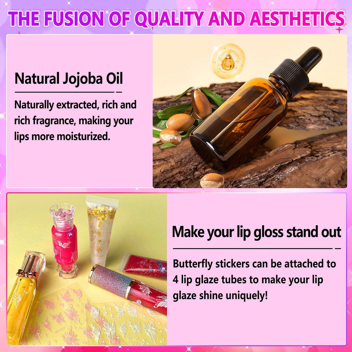 Jcoos clear lip gloss base ready for easy mixing and application.