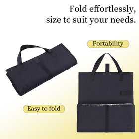 JCWPVA lightweight black organizer keeps hairpieces protected and ready to wear.