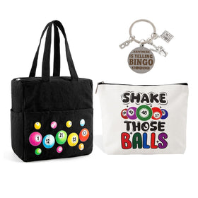 JDGHGB bingo bag with pockets organizes daubers for game day