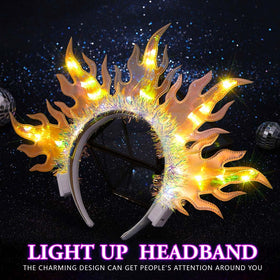 JEAIRTS Sparkly Tinsel LED Crown showcases vivid colors on stage