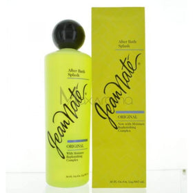 Applying Jean Nate splash on damp skin for a quick aroma.