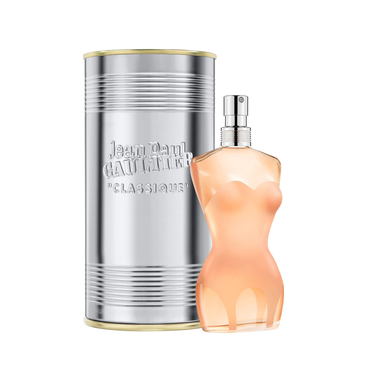 Jean Paul Gaultier Classique spray bottle detail, perfect for daily wear.