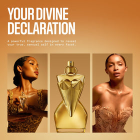 Golden corset bottle design of Divine Le Parfum Intense