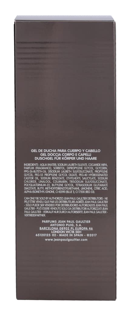 Bathroom scene with Le Male gel ready for daily routine.