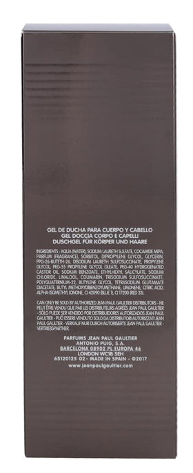 Bathroom scene with Le Male gel ready for daily routine.