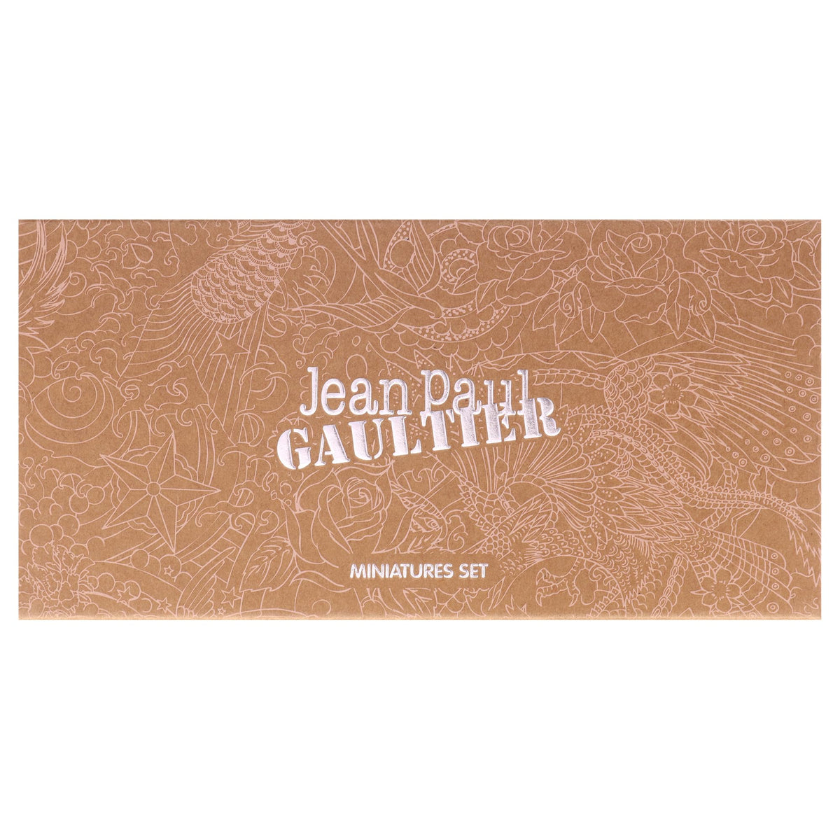 Jean Paul Gaultier miniatures travel size box, ideal for sampling on trips.