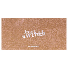 Jean Paul Gaultier miniatures travel size box, ideal for sampling on trips.