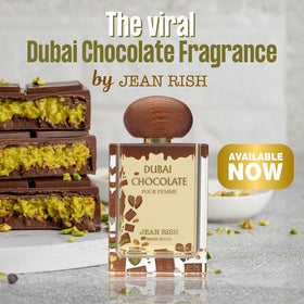 Jean Rish Dubai Chocolate Ganache close-up reveals rich texture and gourmand mood.