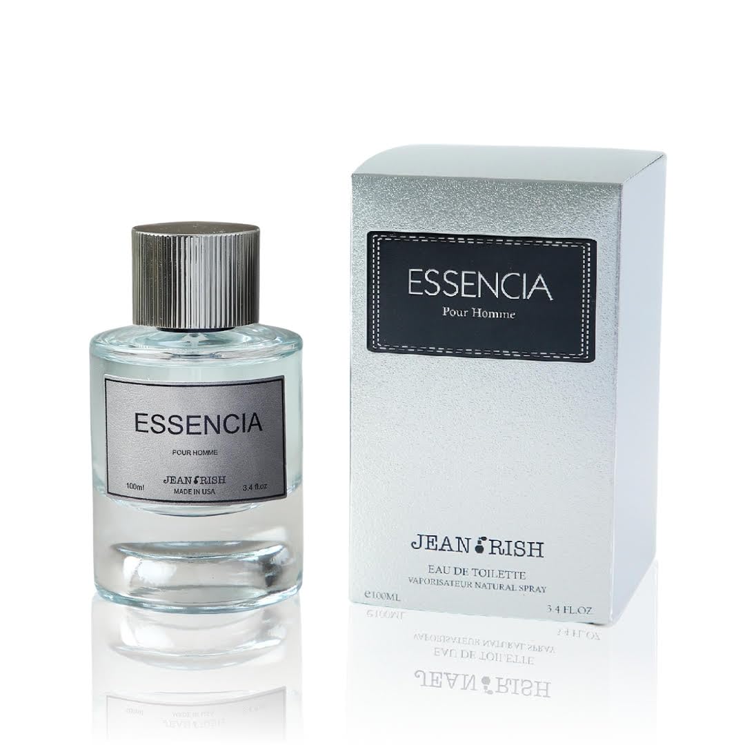 Jean Rish Essencia bottle front view shows mint and citrus freshness for daily wear.