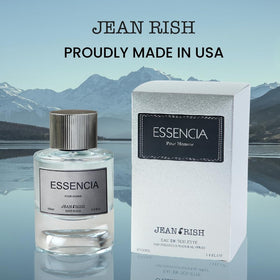 Jean Rish Essencia packaging box conveys premium USA-made craftsmanship and luxury.