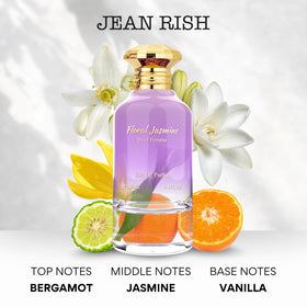 Jean Rish Floral Jasmine front bottle, ideal for daytime confidence and scent presence.