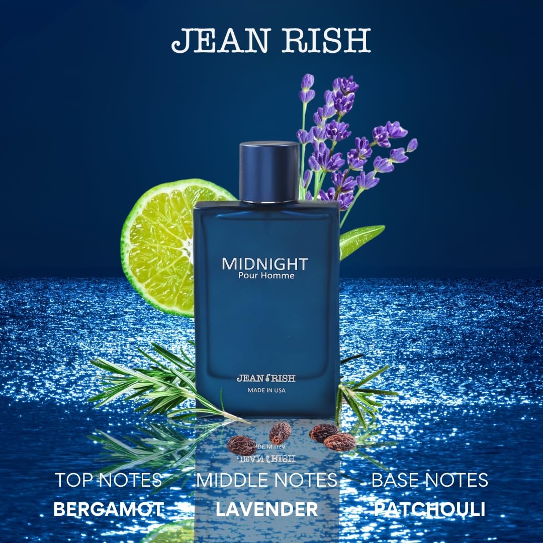 Jean Rish Midnight top notes bergamot and mandarin offer a fresh uplifting opening