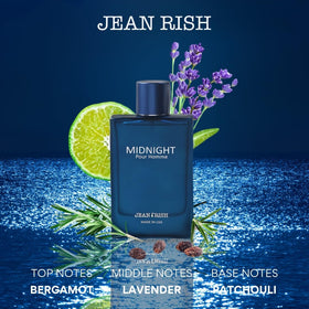 Jean Rish Midnight top notes bergamot and mandarin offer a fresh uplifting opening