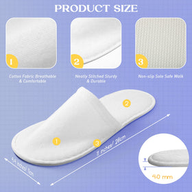 Jecery velvet-upper slippers feel soft and breathable for guest comfort.