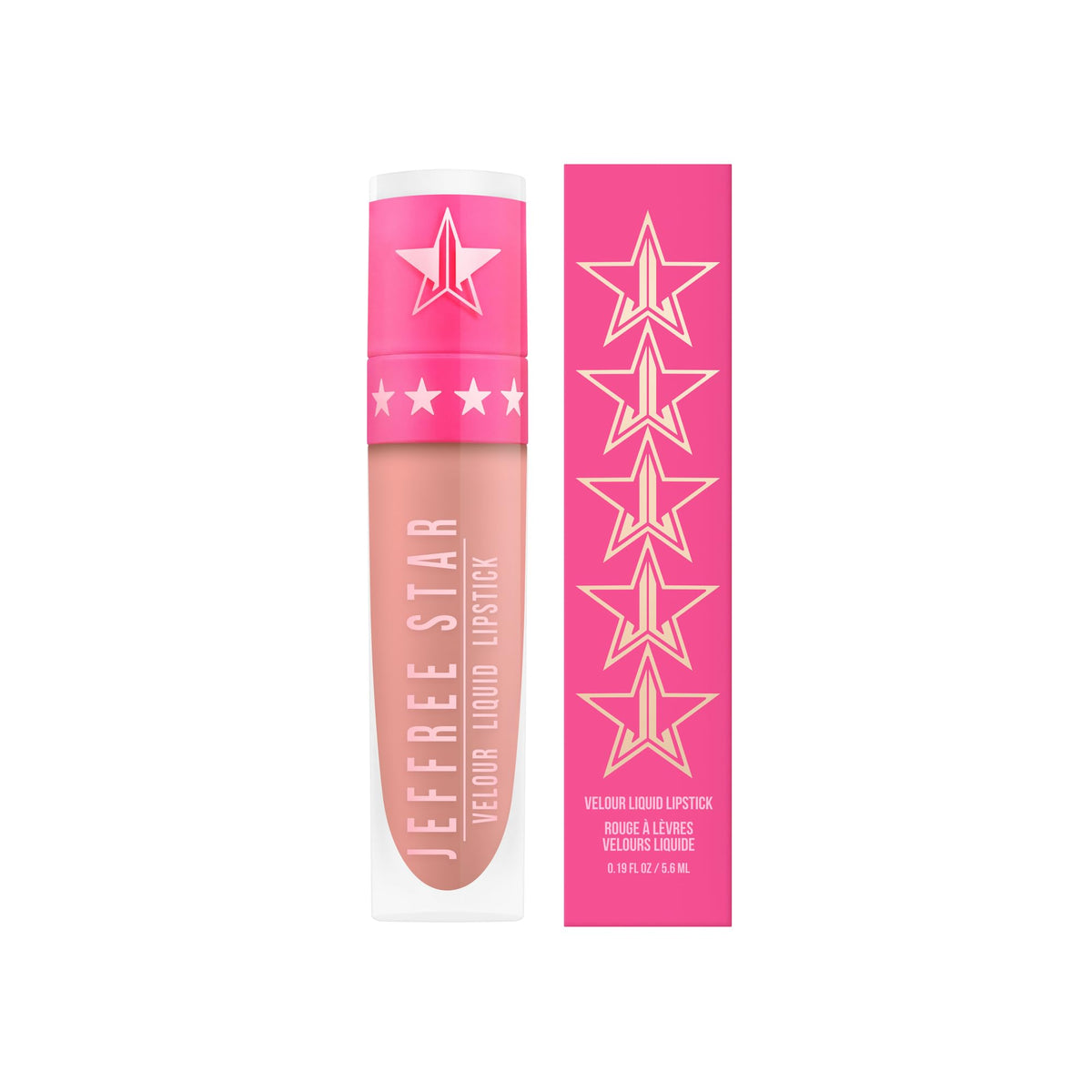 Jeffree Star Velour wand applicator close-up for precise lip application.