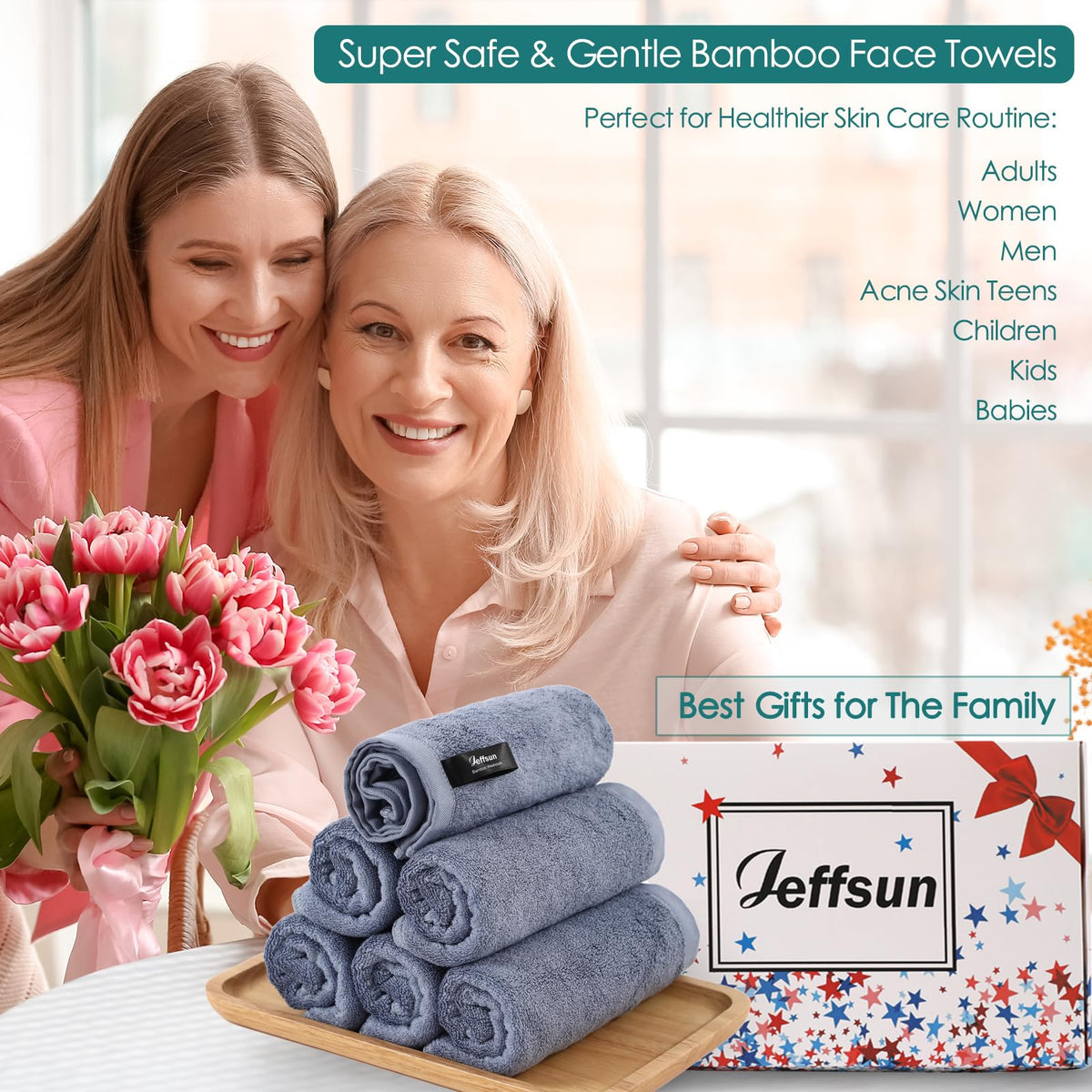 JEFFSUN fast-dry face towel shown drying quickly between uses.