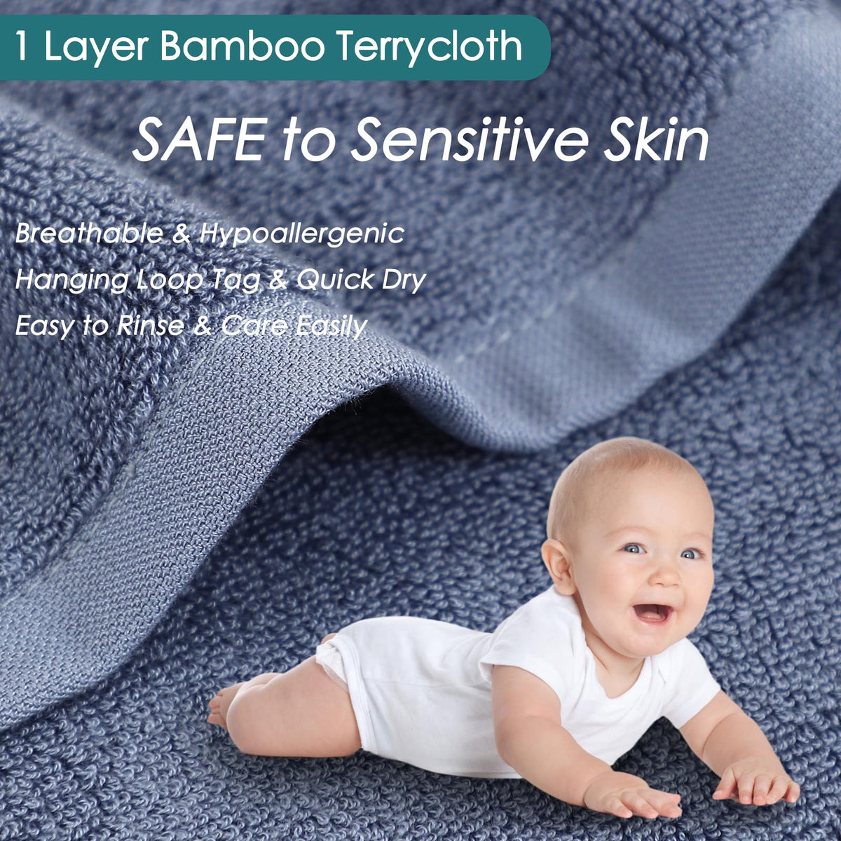 JEFFSUN reusable facial towel, washable and long-lasting, helps reduce disposable waste.
