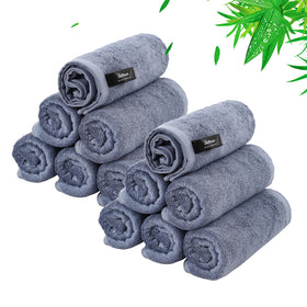 JEFFSUN washcloths 12-pack in soft material for gentle cleansing on delicate skin.