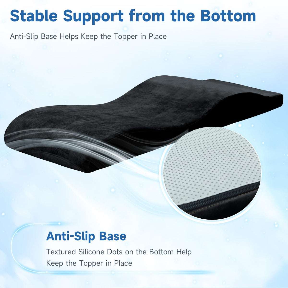 JEINPING curved design distributes pressure evenly for relaxing facial or lash service.