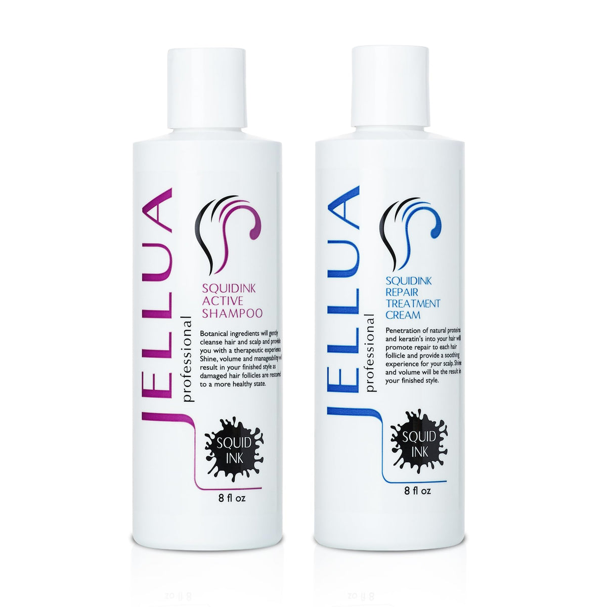 Jellua Squidink Active Shampoo bottle pour for refreshing scalp cleansing