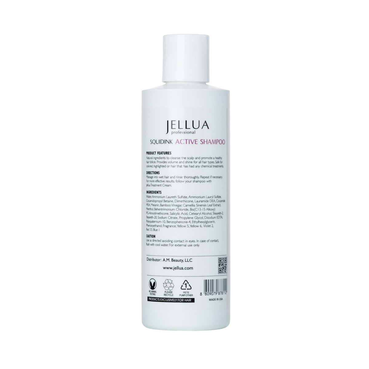 Jellua Squidink Shampoo lather close-up shows airy bubbles