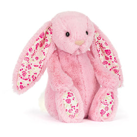 Jellycat Blushkin Blossom Luxe Bunny reading moment, cozy companion for books