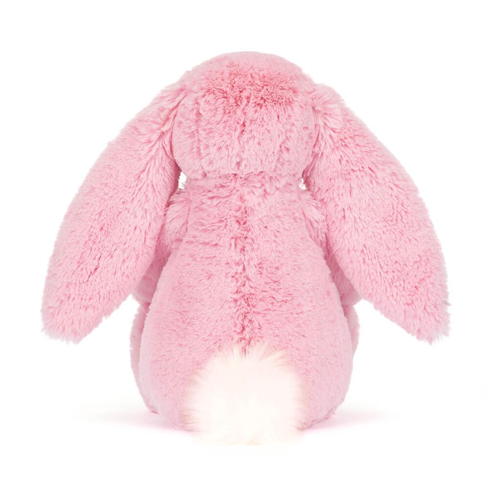 Jellycat Blushkin Blossom Luxe Bunny on shelf display, charming decor and cuddle
