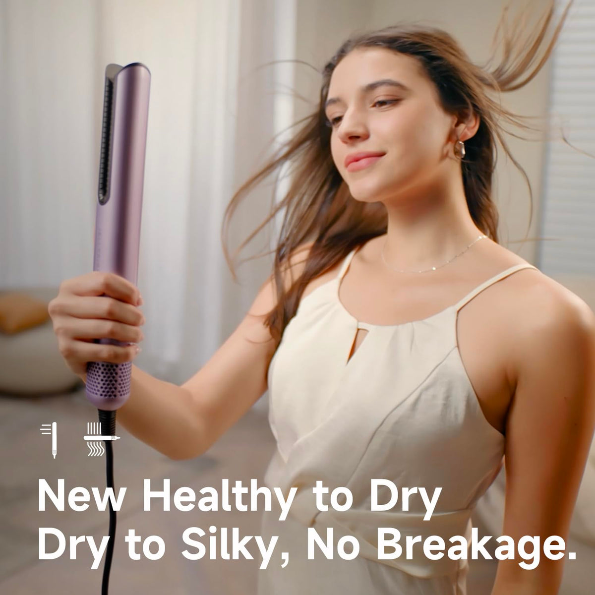 Jellyfish Healthy Blow-Drying zone keeps hair in natural flow.