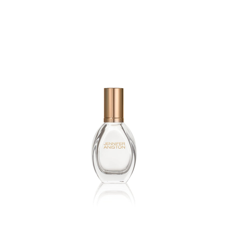 Jennifer Aniston Solstice Bloom bottle closeup reveals sunlit glow and elegant design