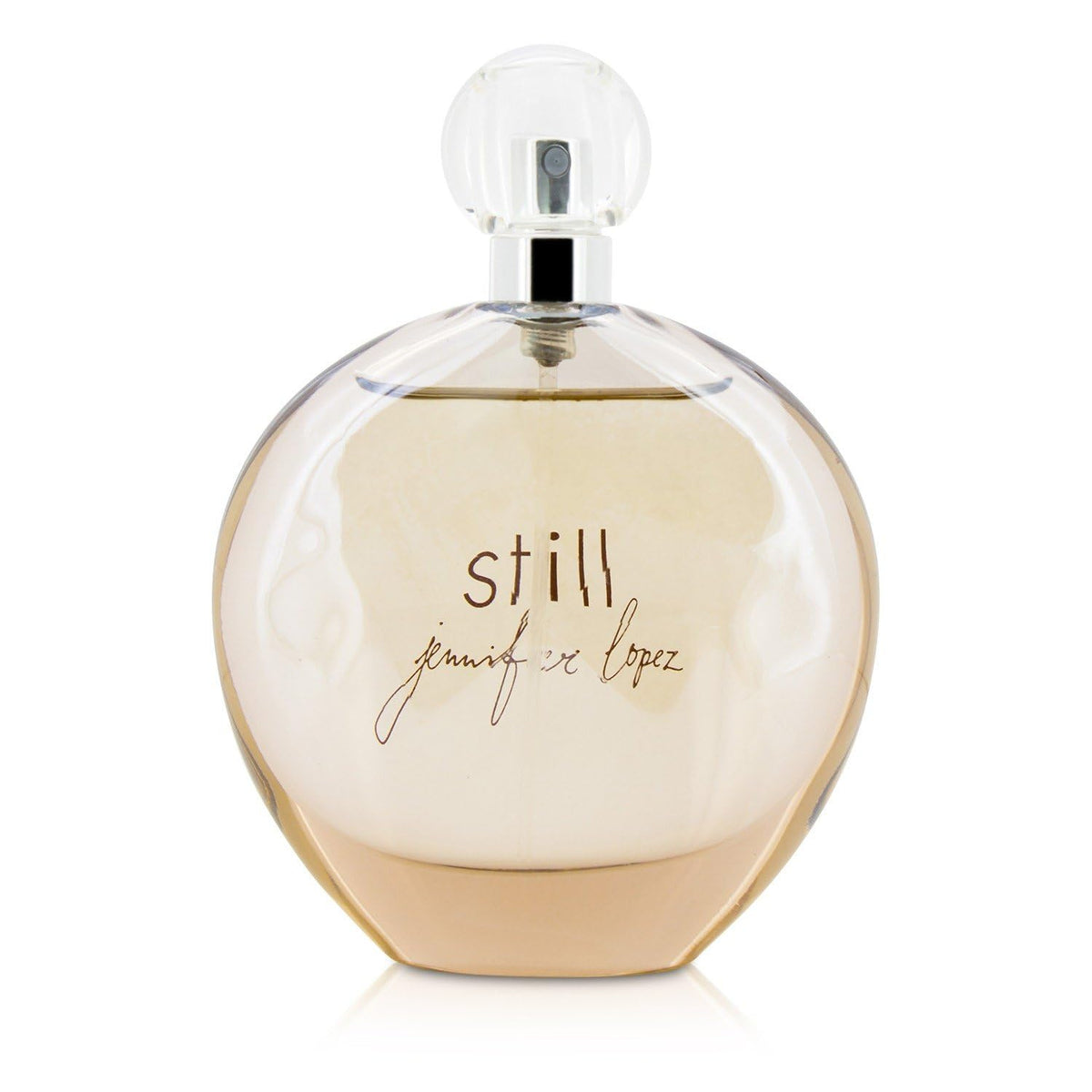 Jennifer Lopez Still EDP glass flacon with pink tint, perfect for romance.
