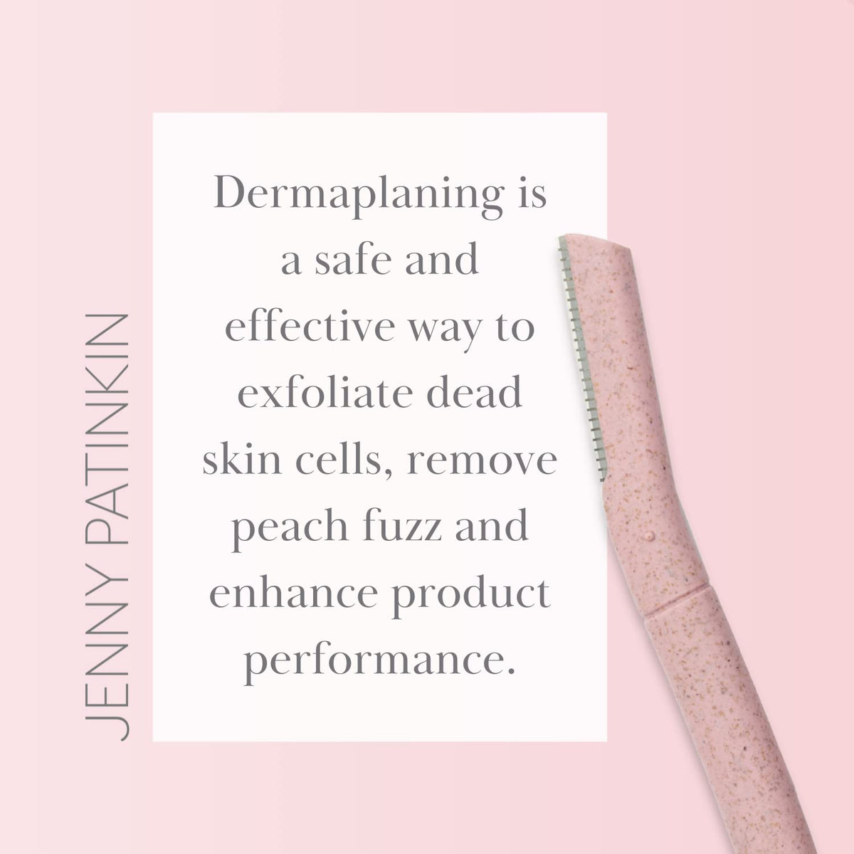 Jenny Patinkin tool on skin demonstrates smoother texture after use.