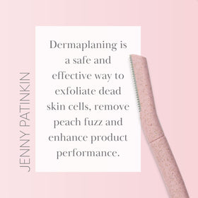 Jenny Patinkin tool on skin demonstrates smoother texture after use.