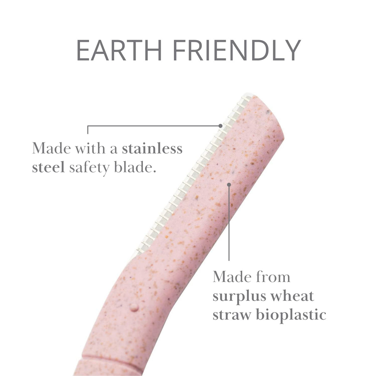 Jenny Patinkin blade angled for precise peach fuzz removal.