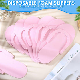 JenPen pink foldable pedicure slippers shown folded for easy storage and travel.